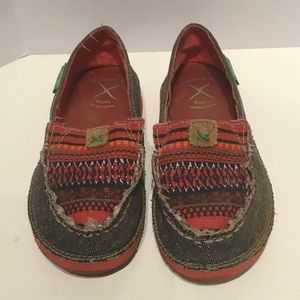 Twisted X Casual Shoes Boys Loafer ECO TWX Southwest Red YCL0002- Size 12M